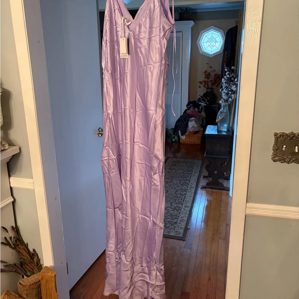 NWT J.Crew x Anna October V-neck slip dress in luster crepe 18